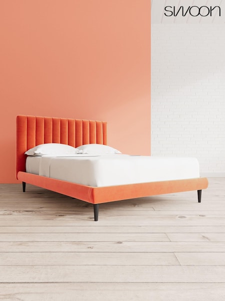 Swoon Easy Velvet Burnt Orange Porlock Bed (U75431) | £909 - £1,019