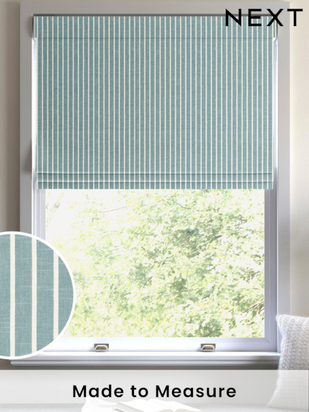 Teal Blue Franklin Made To Measure Roman 100% Cotton Blind (U75434) | £52