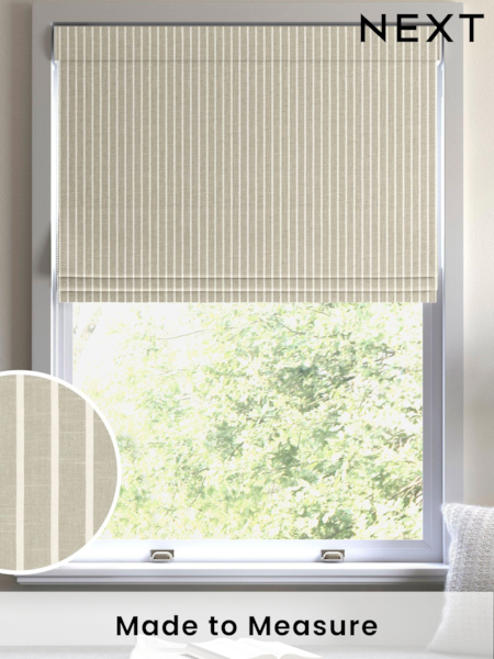 Natural Franklin Made To Measure Roman 100% Cotton Blind (U75435) | £52