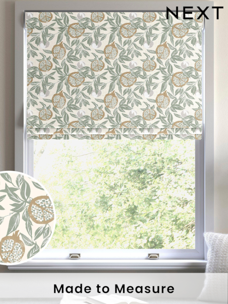 Green Halo Made To Measure Roman 100% Cotton Blind (U75442) | £52