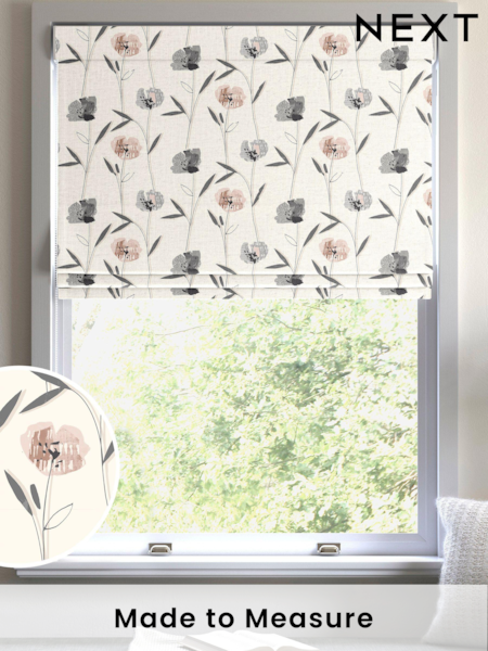 Pink Hetty Made To Measure Roman 100% Cotton Blind (U75444) | £52