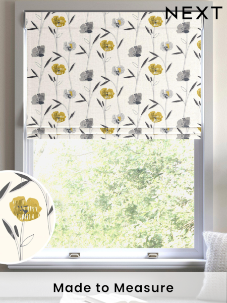 Yellow Hetty Made To Measure Roman 100% Cotton Blinds (U75447) | £52