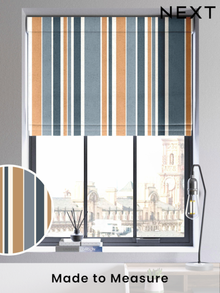 Orange Huddson Made To Measure Roman 100% Cotton Blinds (U75454) | £52