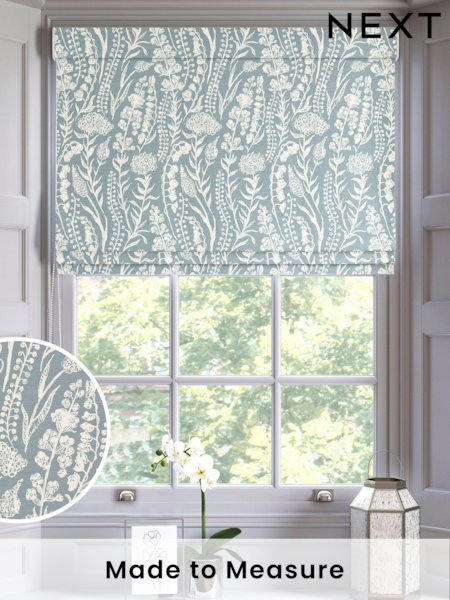 Teal Blue Jarrod Made To Measure Roman 100% Cotton Blind (U75456) | £52