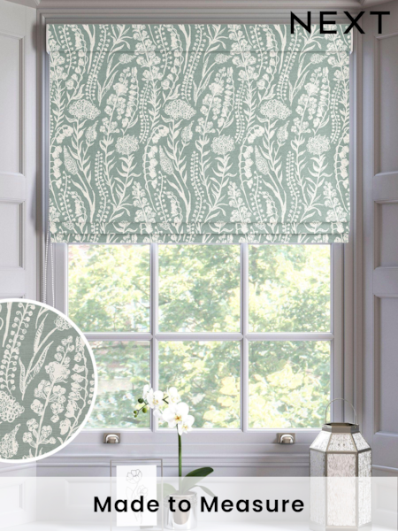 Green Jarrod Made To Measure Roman 100% Cotton Blind (U75457) | £52