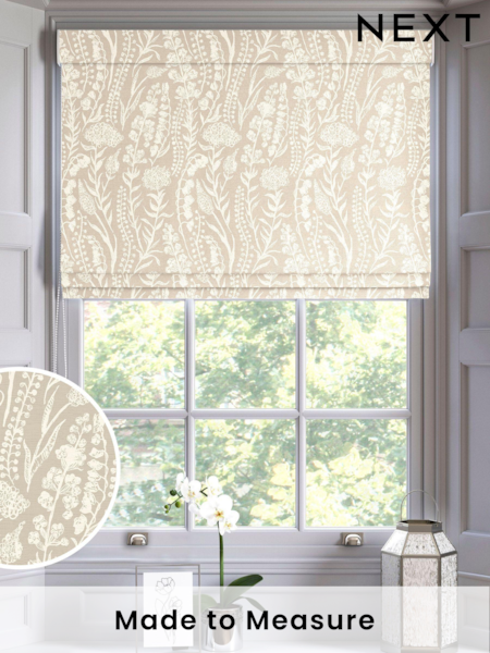 Cream Jarrod Made To Measure Roman 100% Cotton Blinds (U75459) | £52