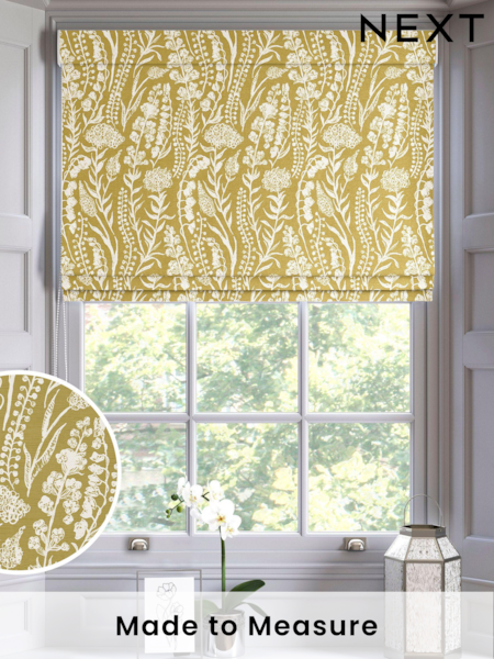 Yellow Jarrod Made To Measure Roman 100% Cotton Blinds (U75460) | £52