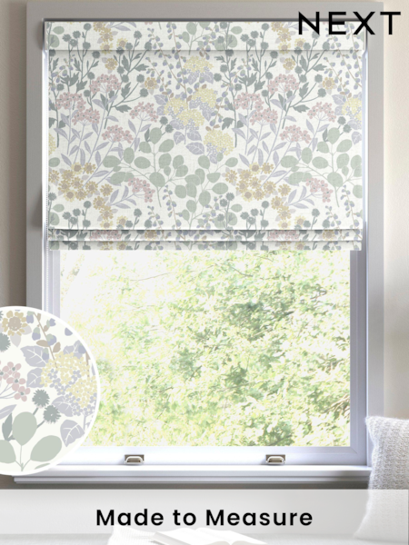 Blue Nordic Made To Measure Roman 100% Cotton Blind (U75462) | £52