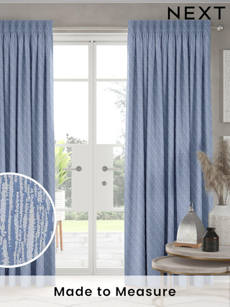 Danube Blue Morrison Made To Measure Curtains (U76066) | £100