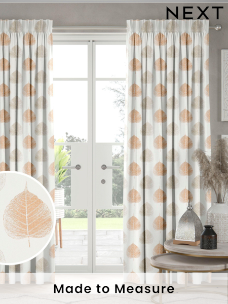 Terracotta Orange Niven Made To Measure Curtains (U76162) | £109