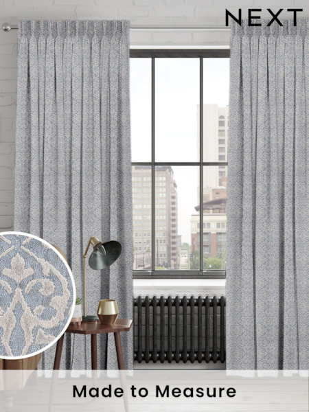 Denim Blue Renna Made To Measure Curtains (U76173) | £100