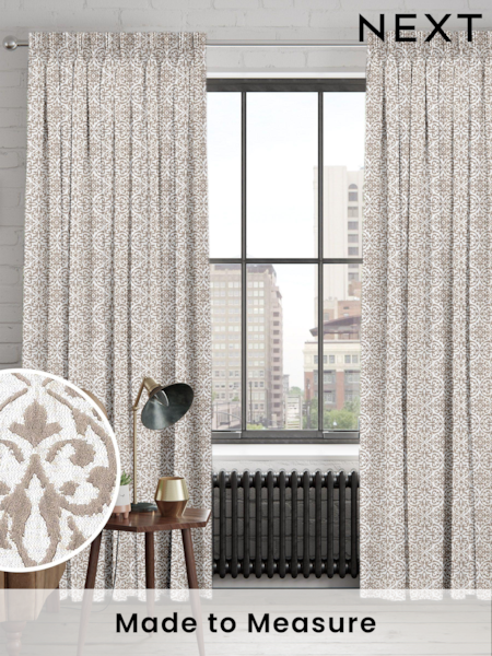 Stone Natural Renna Made To Measure Curtains (U76176) | £100