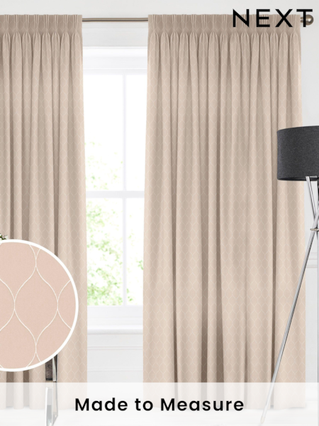 Natural Taupe Salli Made To Measure Curtains (U76184) | £100