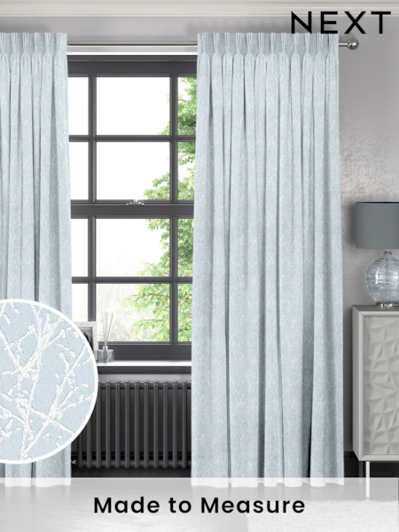 Glacier Blue Sidley Made To Measure Curtains (U76192) | £100