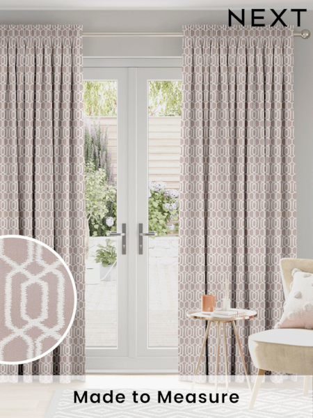 Blush Pink Walter Made To Measure Curtains (U76204) | £109