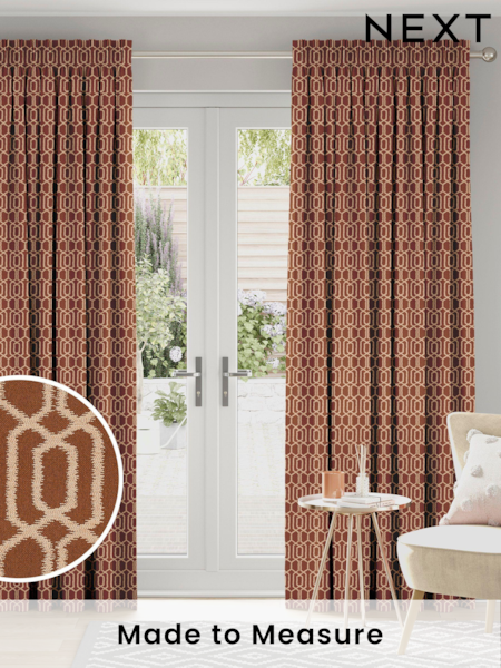 Terracotta Orange Walter Made To Measure Curtains (U76208) | £109