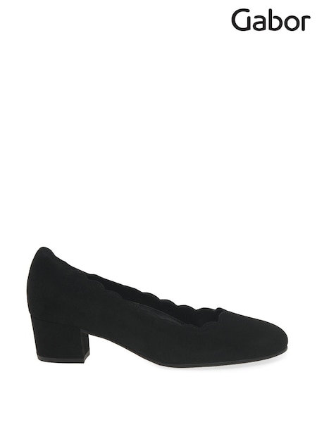 Gabor Wide Fit Gigi Antikrosa Suede Court Shoes (U77552) | £95