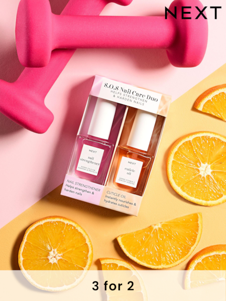 S.O.S. Nail Care Strengthener and Cuticle Oil Set (U77578) | £12