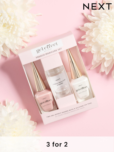 French Manicure Hack Gel Effect Nail Polish Set (U77601) | £14