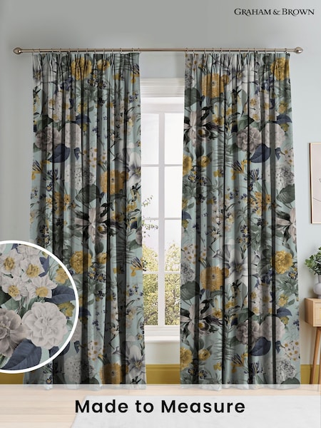 Graham & Brown Cream Morning Glasshouse Flora Made to Measure 100% Cotton Curtains (U77739) | £119
