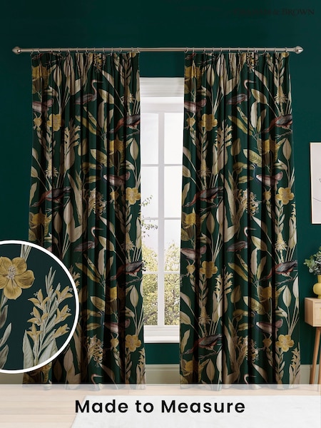 Graham & Brown Green Glasshouse Made to Measure 100% Cotton Curtains (U77821) | £119