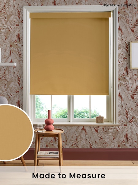 Graham & Brown Yellow Turmeric Made to Measure Roller Blind (U77952) | £58