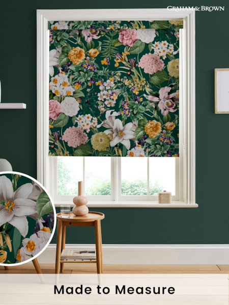 Graham & Brown Emerald Green Glasshouse Made to Measure Roller Blind (U77962) | £58