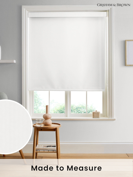 Graham & Brown White G&B Made to Measure Roller Blind (U77971) | £58