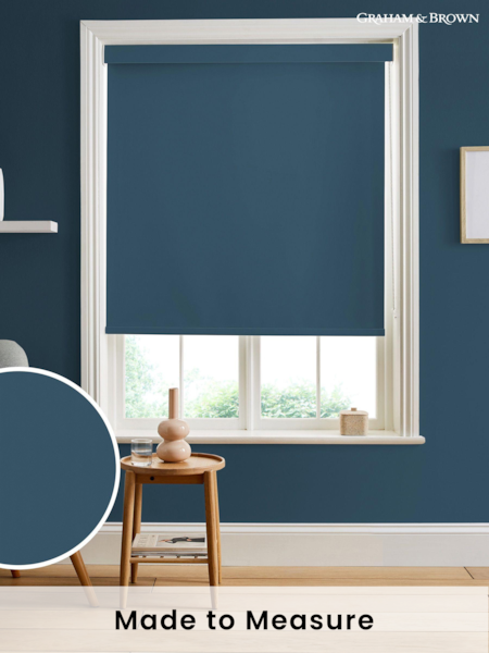 Graham & Brown Blue Contrast Made to Measure Roller Blind (U77978) | £58