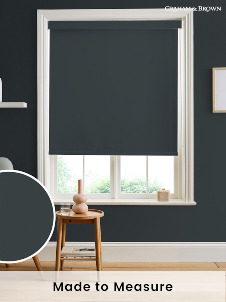 Graham & Brown Black Made to Measure Roller Blind (U78114) | £58