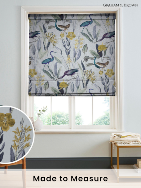 Graham & Brown Soft Grey Glasshouse Made to Measure Roman 100% Cotton Blind (U78185) | £99