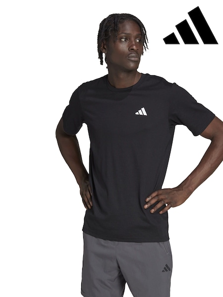 adidas Black Train Essentials Feelready Training T-Shirt (U78818) | £23