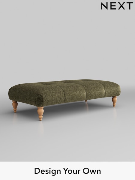Plush Chenille/Moss Green Erin Buttoned Back Deep Relaxed Sit (U79381) | £499