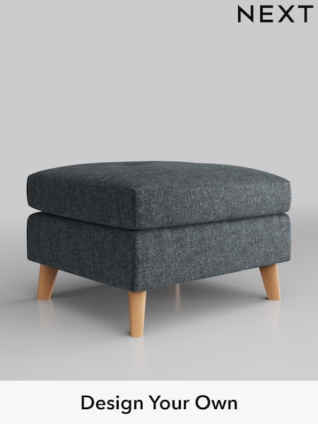 Plush Chenille/Slate Blue Wilson Buttoned Back (U79436) | £350