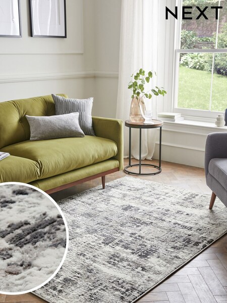 Black Mica Abstract Rug (U79841) | £60 - £330