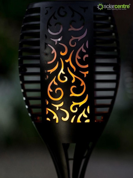 SolarCentre Black TrueFlame USB Solar Outdoor Torch Light (U79887) | £20