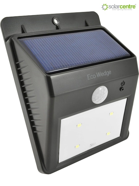 SolarCentre Black Wedge XT Solar Outdoor Wall Light (U79899) | £20