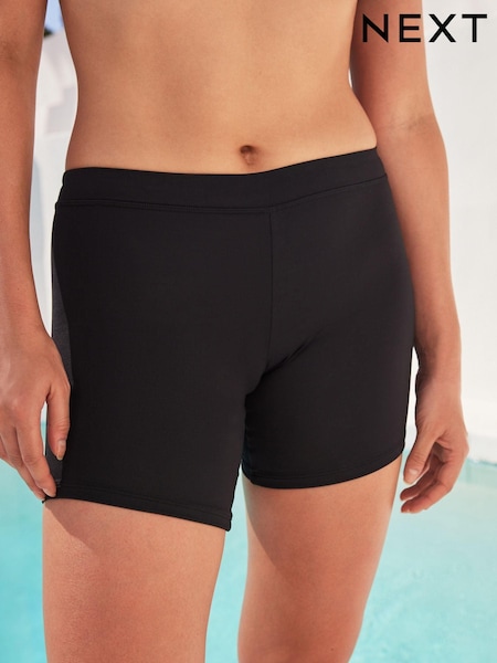 Black Long Length Bikini Shorts (U81281) | £22