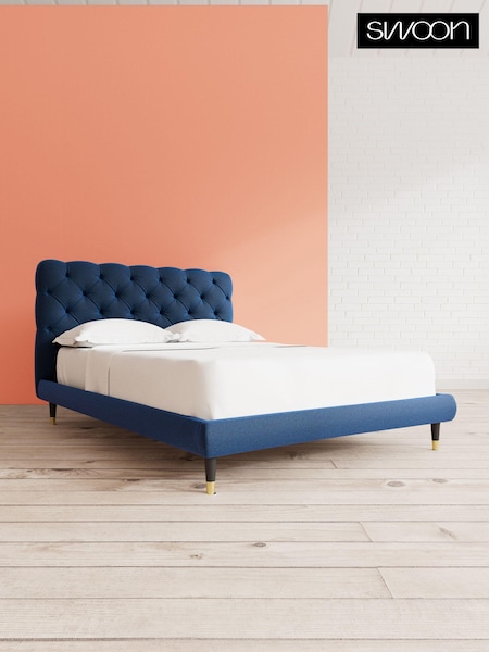 Swoon Soft Wool Midnight Blue Burbage Bed (U81282) | £1,229 - £1,349