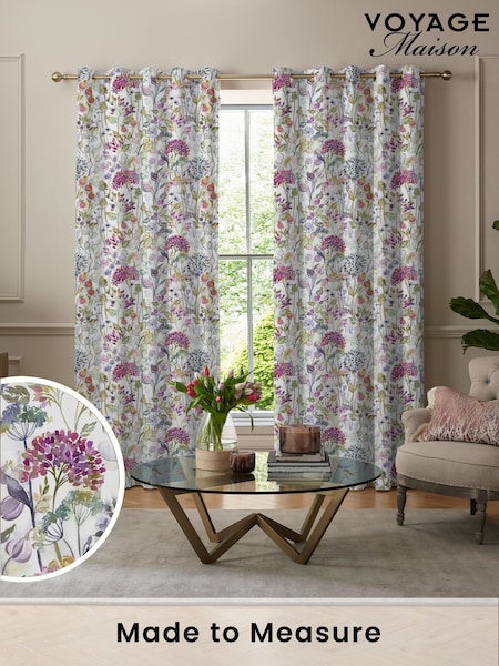 Voyage Lotus Purple Country Hedgerow Made to Measure Curtains (U81480) | £109