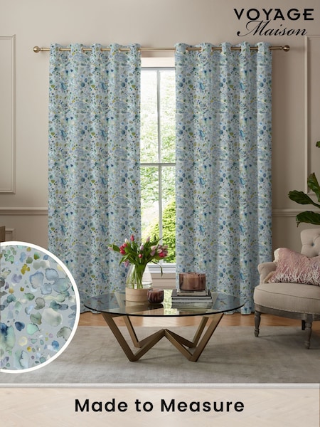 Voyage Pacific Blue Sprinkles Made to Measure Curtains (U81491) | £109