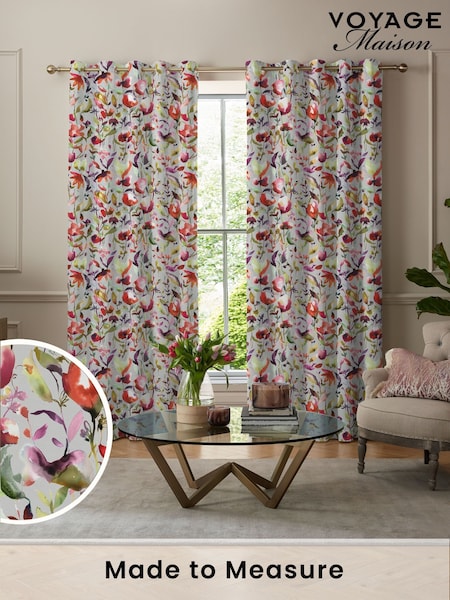 Voyage Silver Grey Jayin Made to Measure Curtains (U81497) | £109