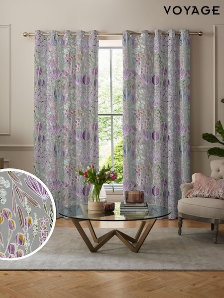 Voyage Dahlia Grey Masina Made to Measure Curtains (U81506) | £109