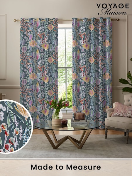 Voyage Papaya Grey Masina Made to Measure Curtains (U81514) | £109