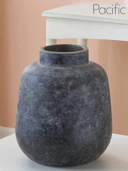 Pacific Grey Stone Vulcan Textured Volcanic Effect Vase (U81528) | £50
