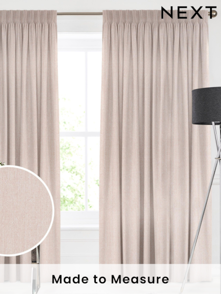 Shell Pink Glittery Made To Measure Curtains (U82114) | £100