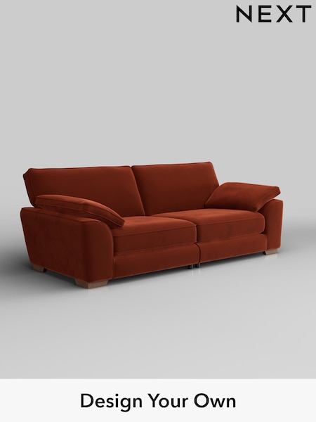 Plush Velvet Easy Clean/Ginger Orange Stamford Grand Relaxed Sit (U83303) | £1,799