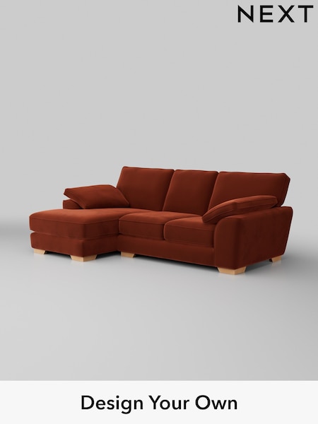Plush Velvet Easy Clean/Ginger Orange Stamford Grand Relaxed Sit (U83303) | £2,275