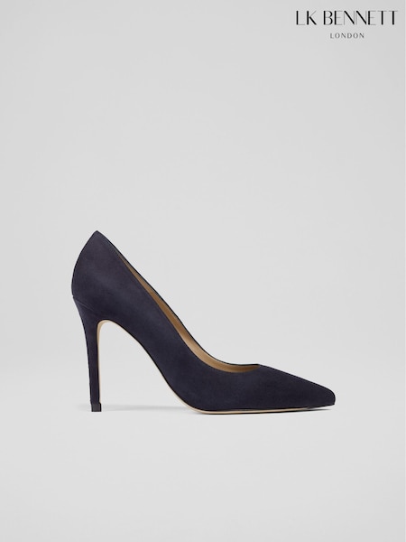 LK Bennett Blue Fern Suede Pointed Courts (U84977) | £199