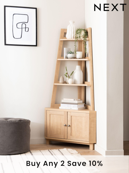 Natural Malvern Oak Effect Corner Shelf (U85447) | £299